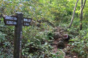 加工壁の急登が始まる 磐梯山(裏磐梯スキー場コース)